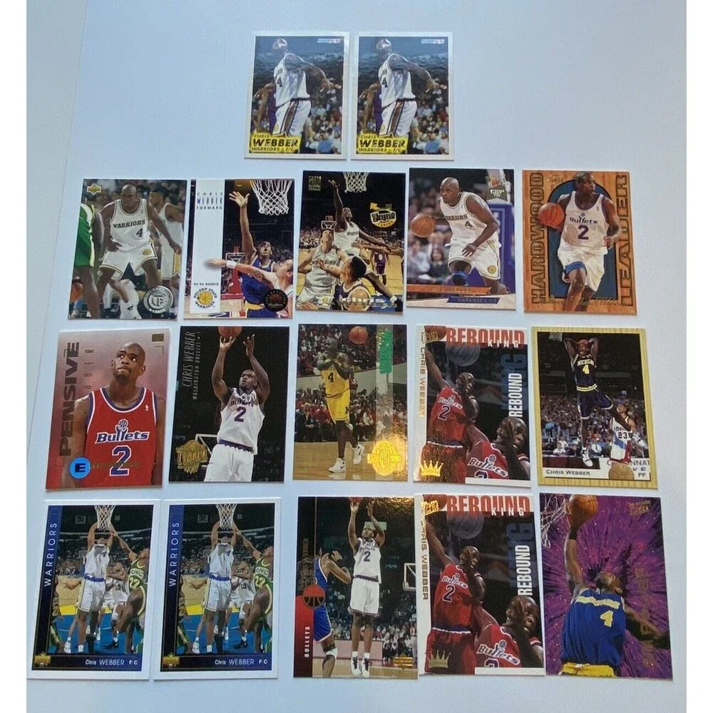 Chris Webber Rookie & Insert 17-Card Lot Classic Upper Deck Fleer RCs
